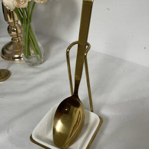 Gold Serving Spoon Set with Stand Square (Copy)